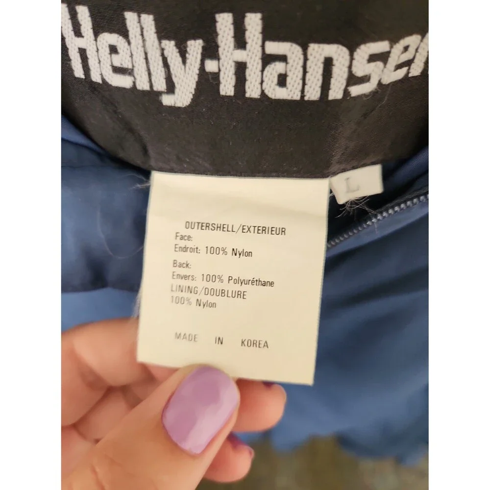 Helly Hansen Women's Dark Blue Full-Zip Windbreaker-style Jacket Size L
